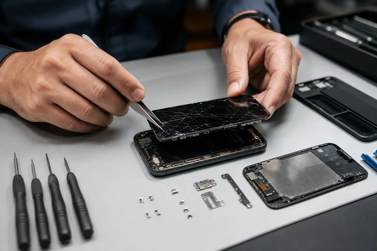 Changement Écran iPhone à Marly — Réparation d'écran de smartphone
